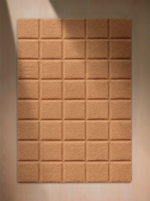 Zafar Wool Hand-tufted Geometric Rug - Rust