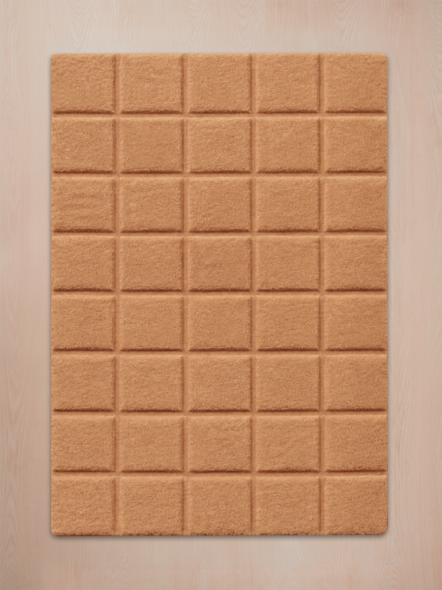 Zafar Wool Hand-tufted Geometric Rug - Rust