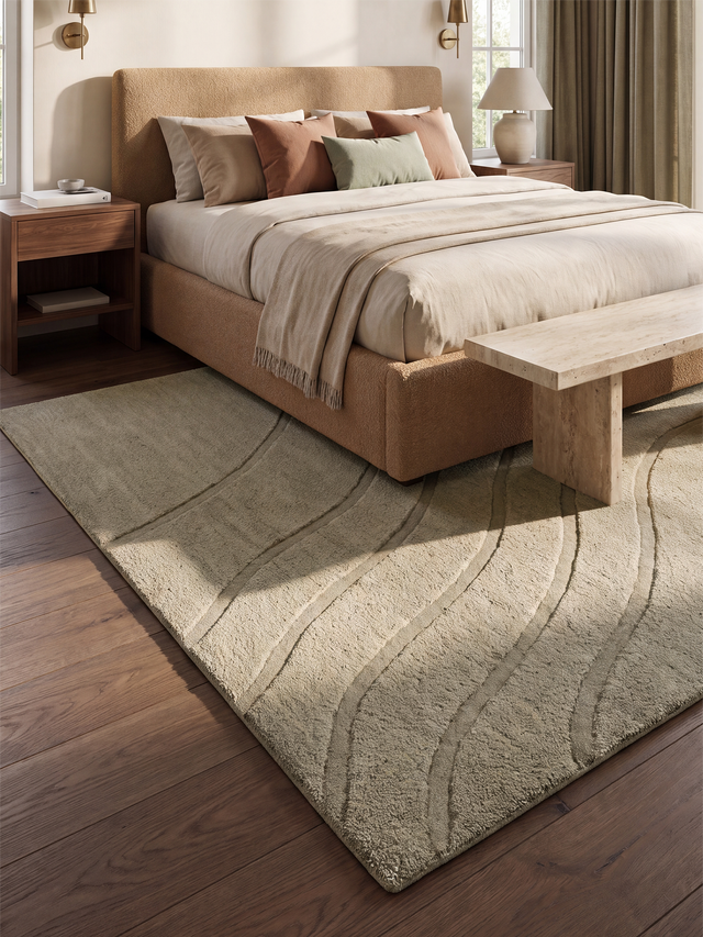 Shiraz Wool Hand-tufted Rug - Beige