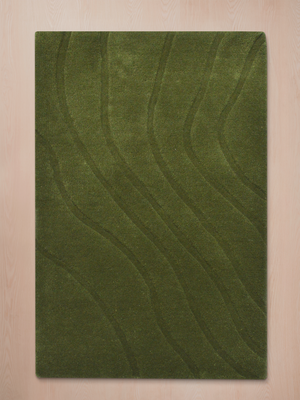 Shiraz Wool Hand-tufted Rug - Olive Green