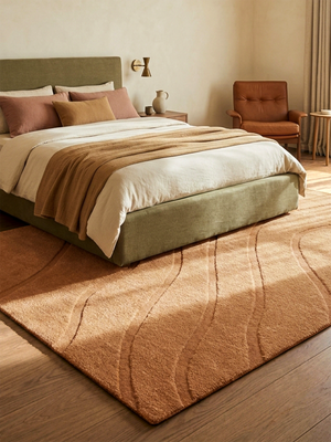 Shiraz Wool Hand-tufted Rug - Rust