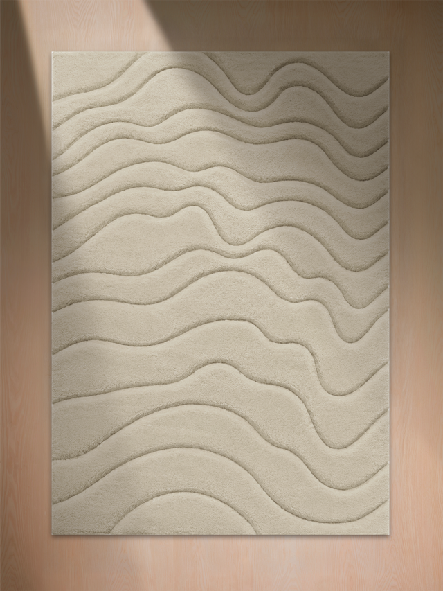 Nadir Wool Hand-tufted Rug - Beige