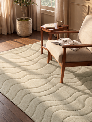 Nadir Wool Hand-tufted Rug - Beige