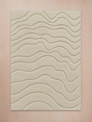 Nadir Wool Hand-tufted Rug - Beige