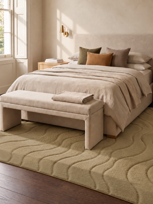 Nadir Wool Hand-tufted Rug - Sand