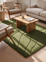 Nadir Wool Hand-tufted Rug - Olive Green