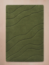 Nadir Wool Hand-tufted Rug - Olive Green