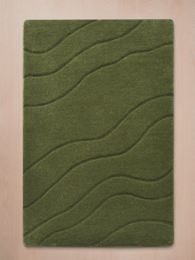Nadir Wool Hand-tufted Rug - Olive Green
