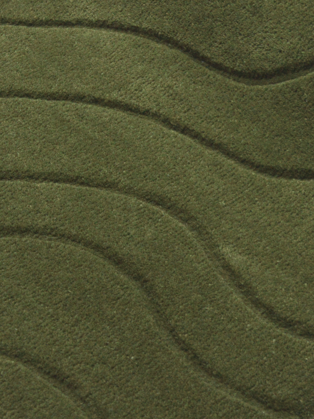 Nadir Wool Hand-tufted Rug - Olive Green
