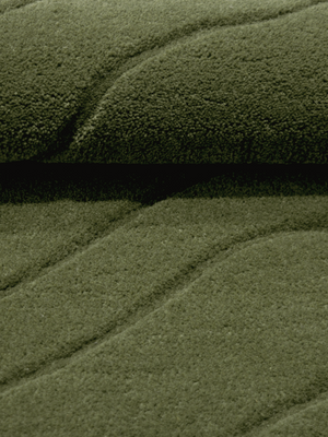 Nadir Wool Hand-tufted Rug - Olive Green