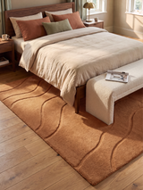 Nadir Wool Hand-tufted Rug - Rust