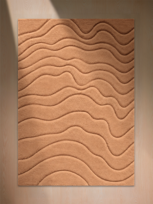 Nadir Wool Hand-tufted Rug - Rust