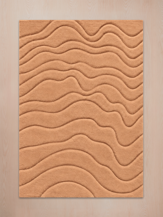 Nadir Wool Hand-tufted Rug - Rust