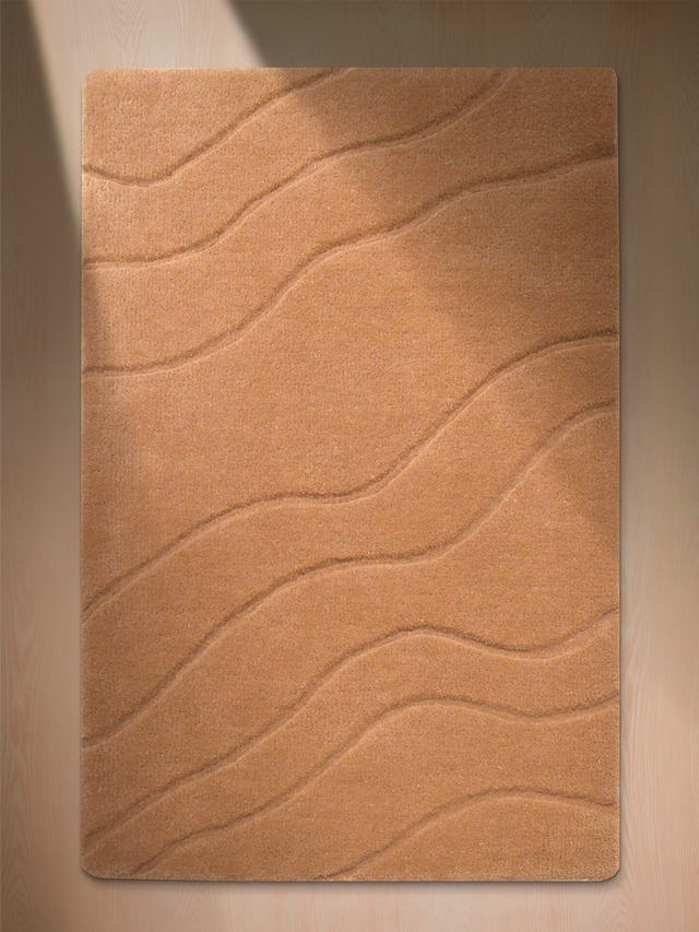 Nadir Wool Hand-tufted Rug - Rust