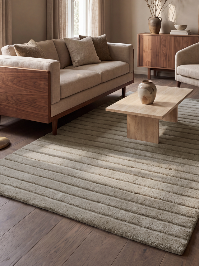 Cyrus Wool Hand-tufted Rug - Beige