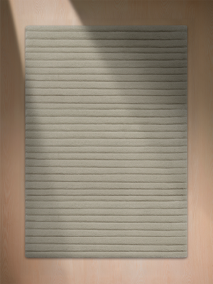 Cyrus Wool Hand-tufted Striped Rug - Beige