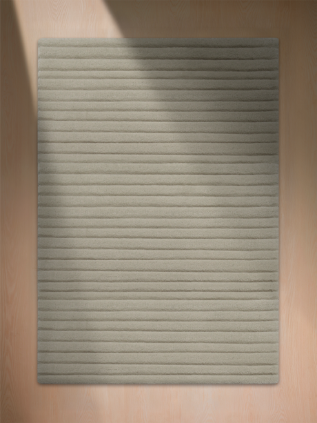 Cyrus Wool Hand-tufted Striped Rug - Beige