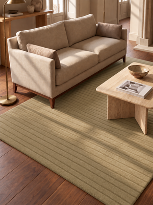 Cyrus Wool Hand-tufted Striped Rug - Sand