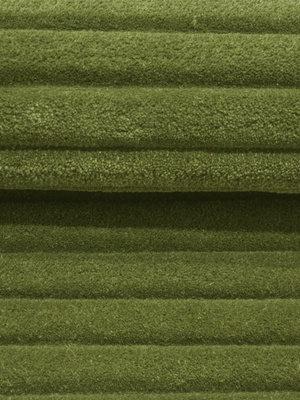 Cyrus Wool Hand-tufted Striped Rug - Olive Green