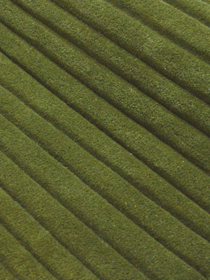 Cyrus Wool Hand-tufted Striped Rug - Olive Green