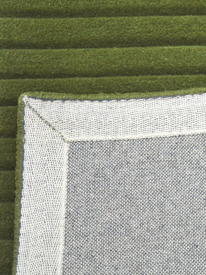Cyrus Wool Hand-tufted Striped Rug - Olive Green