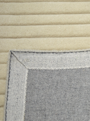 Cyrus Wool Hand-tufted Striped Rug - Ivory
