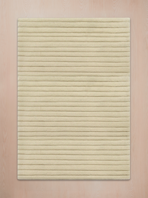Cyrus Wool Hand-tufted Striped Rug - Ivory
