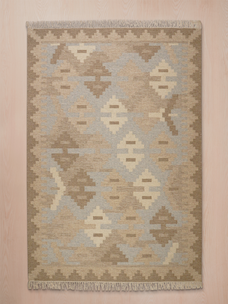 Daven Hand-Woven Wool Kilim Rug - Sand