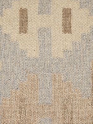 Daven Hand-Woven Wool Kilim Rug - Sand
