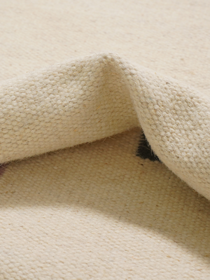 Carell Hand-Woven Wool Kilim Rug - Off White