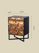 Simon Two Drawer Wooden Bedside Table