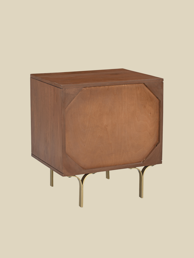 Menlo Two Drawer Wooden Bedside Table
