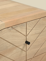 Cayman Two Drawer Wooden Bedside Table