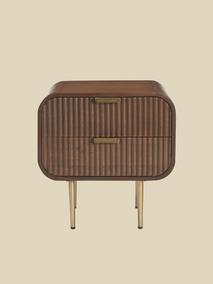Kevin Two Drawer Bedside Table