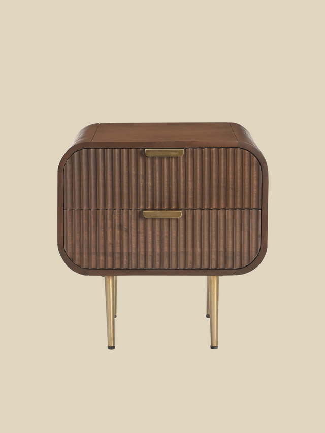 Kevin Two Drawer Bedside Table