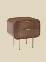Kevin Two Drawer Bedside Table