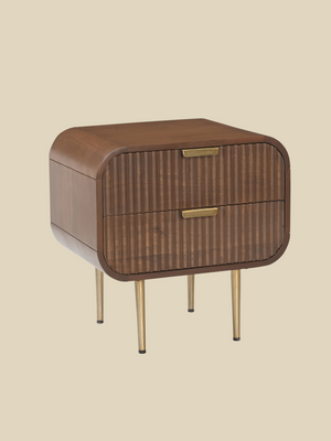 Kevin Two Drawer Bedside Table