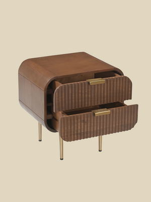 Kevin Two Drawer Bedside Table