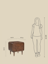 Monit Two Drawer Bedside Table