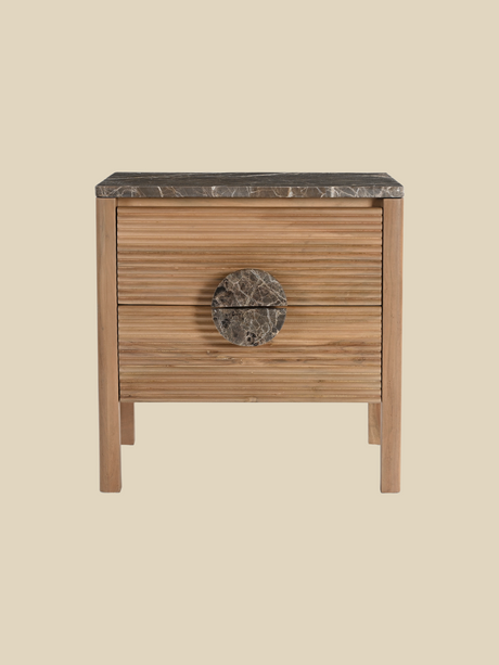 Silvan Two Drawer Bedside Table