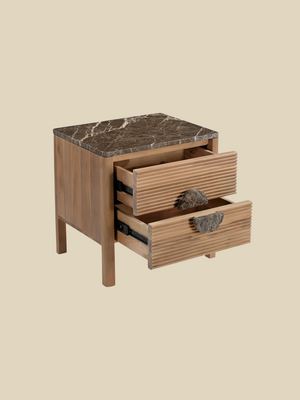 Silvan Two Drawer Bedside Table