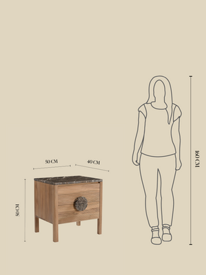 Silvan Two Drawer Bedside Table