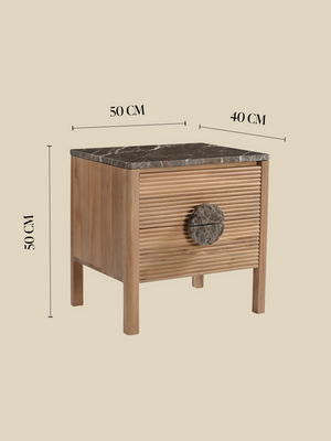 Silvan Two Drawer Bedside Table