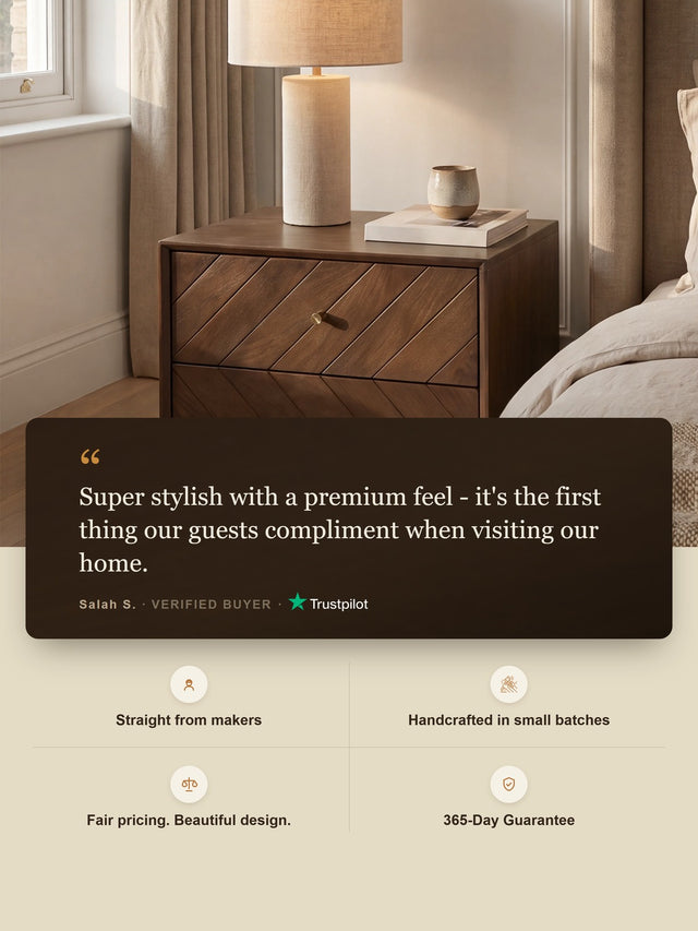Carrie Mango Wood Bedside Table