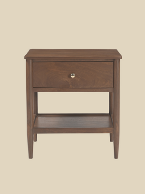 Diane Mango Wood Bedside Table - Walnut