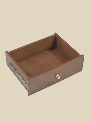 Diane Mango Wood Bedside Table - Walnut