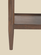 Diane Mango Wood Bedside Table - Walnut