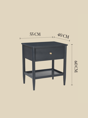 Diane Mango Wood Bedside Table - Blue