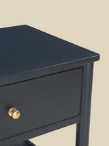 Diane Mango Wood Bedside Table - Blue