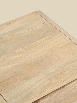 Luce Mango Wood Two Drawer Bedside Table